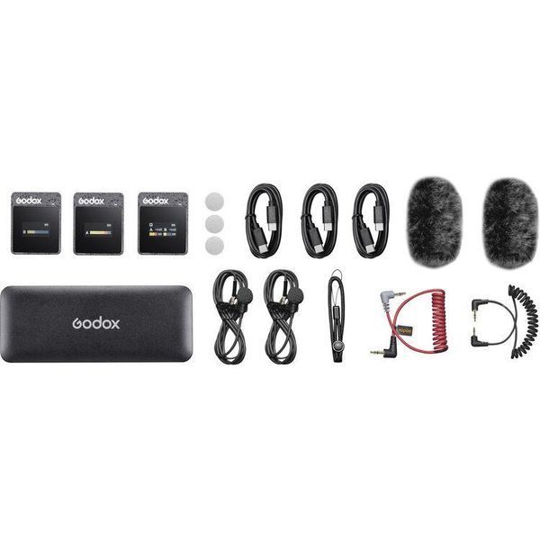 Бездротова мікрофонна система Godox MoveLink II M2 Wireless Microphone System (приймач + 2 мікрофони) (MOVELINK II M2) 10006331 фото