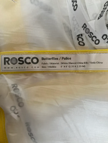 Рассеиватель-отражатель Rosco BUTTERFLY CHINA SILK WHITE 2,35X2,35 M(8'X8')' - "1/2 Silk" (576PSENB0300) 1001225 фото
