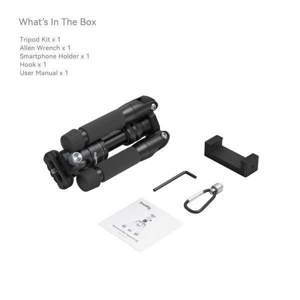 Мини-штатив SmallRig Aluminum Mini Tripod VT-20 4289 (4289) 10007425 фото
