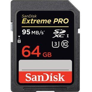 Карта памяти SanDisk 64GB Extreme Pro UHS-I SDXC 10 клас (SDSDXP-064G-A46) 1000333 фото