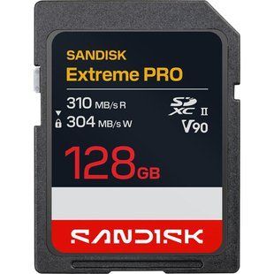 Карта памяти SanDisk 128GB Extreme PRO UHS-II SDXC Memory Card (SDSDXDM-128G-GN4IN) 1002320 фото
