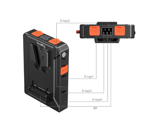 Аккумуляторная площадка SmallRig 5881 Intelligent V-Mount Battery Plate (5881) 1002210 фото
