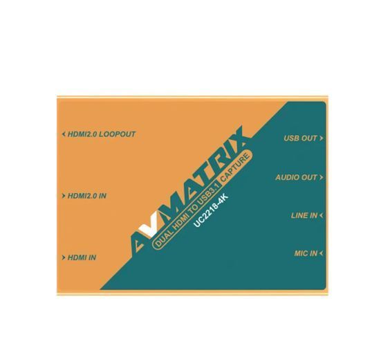 Захоплення 2х відео Avmatrix 4K і HD HDMI USB UC2218-4K (UC2218-4K) 10007595 фото