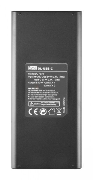 Зарядка двойная NEWELL для аккумуляторов NP-F550/750/970 (DL-USB-C for NP-F) 10001860 фото