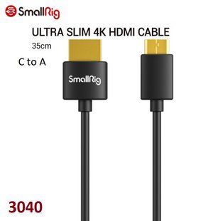 HDMI кабель SmallRig Ultra Slim 4K HDMI Cable (C to A) 35cm 3040 (3040) 10003809 фото