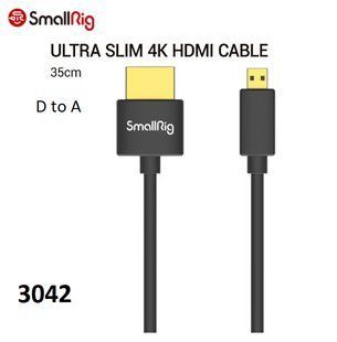 HDMI кабель SmallRig Ultra Slim 4K HDMI Cable (D to A) 35cm 3042 (3042) 10003810 фото