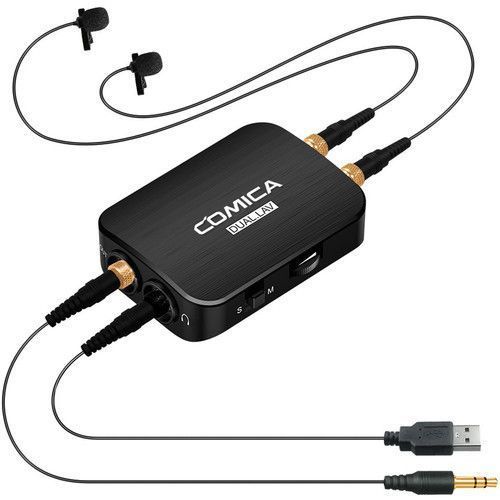 Микрофон COMICA Audio DUAL.LAV D03 STC Dual Omnidirectional Lavalier Microphones with Monitoring for USB 10001571 фото