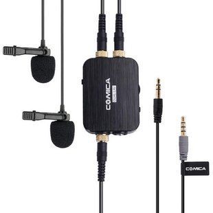 Мікрофон Comica Audio DUAL.LAV D03 Dual Omnidirectional Lavalier Microphones with Monitoring for DSLR Cameras 10003270 фото