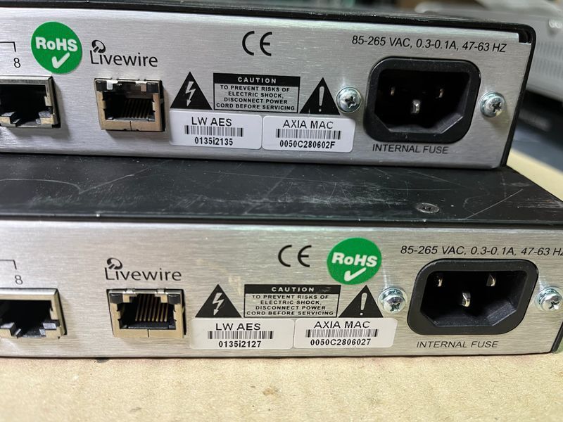 Аналоговый аудиоузел Livewire 8x8 AES/EBU (б/у) 1001777 фото