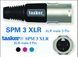Разъем Tasker SPM3XLR M XLR 3 Pin Male connector (23322) (SPM3XLR M) 10006835 фото 1