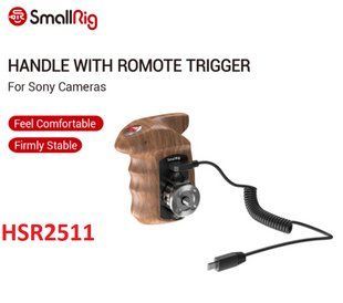 Правосторонняя деревянная рукоятка SmallRig Wooden Hand with Record Start/Stop Remote for Sony (HSR2511) 10002109 фото