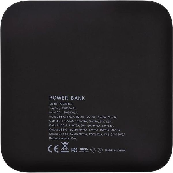 Повербанк PowerPlant 24000 mAh 60W PD Wireless Black (PB930463) 10006674 фото