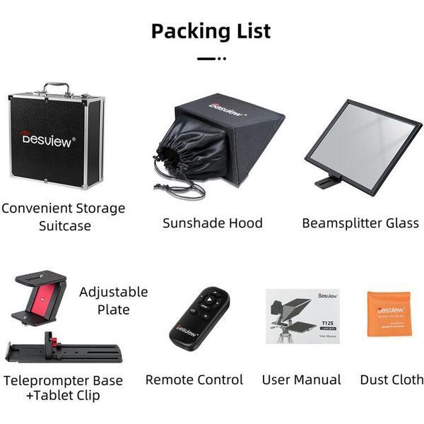 Телесуфлер Bestview (Desview) T12S 12.9" Portable Teleprompter для Smartphone/Tablets (T12S) 10006758 фото