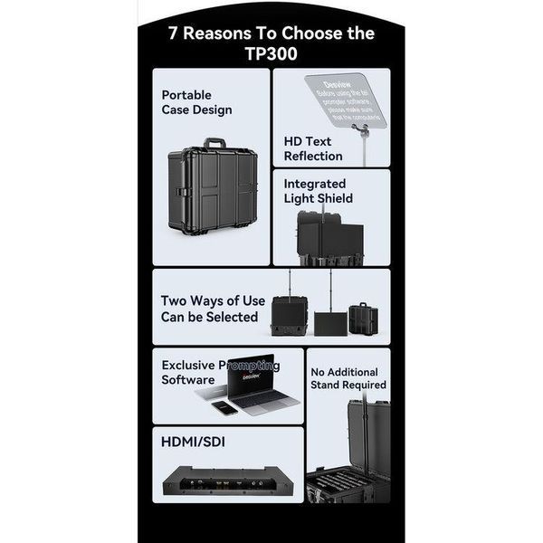 Телесуфлер Desview (Besview) TP300 19" Portable Teleprompter (TP300) 10007224 фото