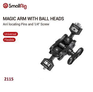 Крепление SmallRig Magic Arm with Double Ballheads(Arri locating Pins and 1/4&rsquo;&rsquo; Screw) 2115 (2115C) 10001615 фото
